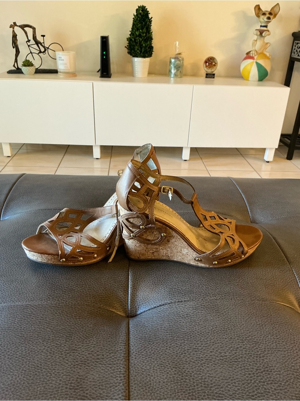 🤎 Adrienne Vittadini Cork Wedge Sandals